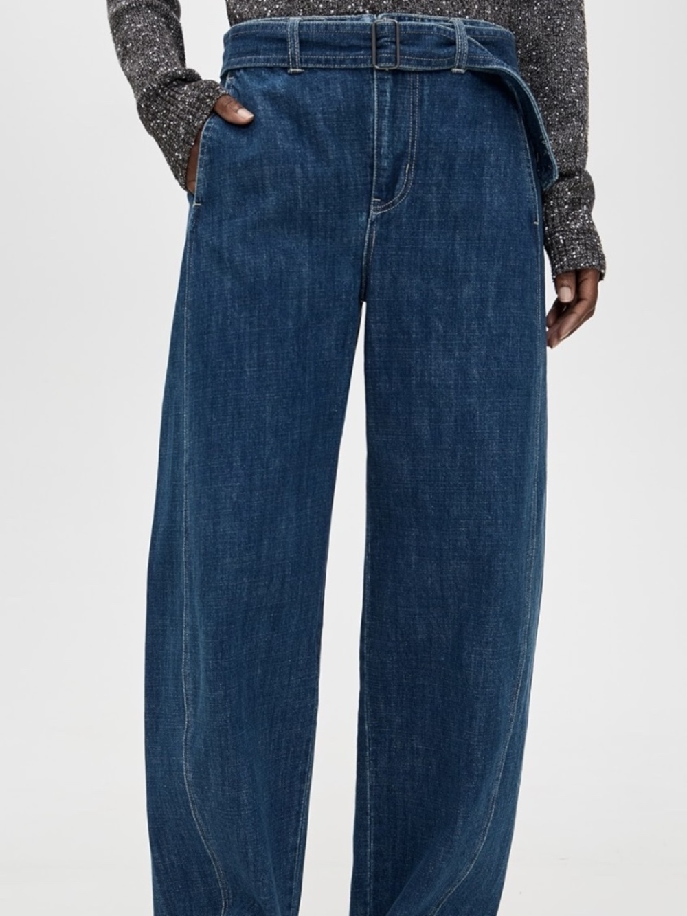Alex Mill Ninth Street Pant In  Crosshatch Denim